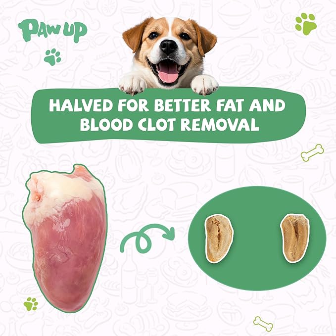 PAWUP Freeze Dried Salmon Cat Treats, Freeze Dried Chicken Heart Pet Treats, High Protein Freeze-Dried Pet Food for Dogs, Cats, Fresh Ingredient