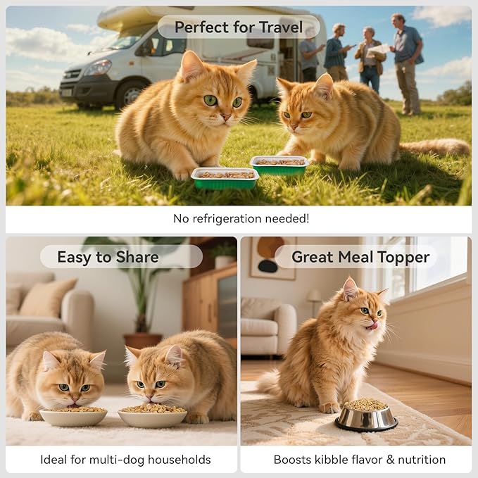 APL Freeze-Dried Cat Food, 0.5oz x 6 Pack | 90% Animal Ingredients, 65% Crude Protein | Chicken, Heart & Liver Recipe with Yucca Extract | Grain-Free, Complete Meal for Travel, Mixing & Sharing