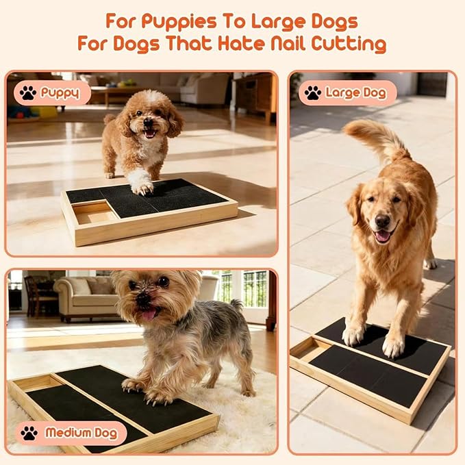 Pet Claw Filing Mat – Living Room Supply, Apartment Lounge Accessory, Corner Entryway Bin | Wood Grinding Unit Enhancing Stressless Grooming Optimized to Support Canine Health with Apartment