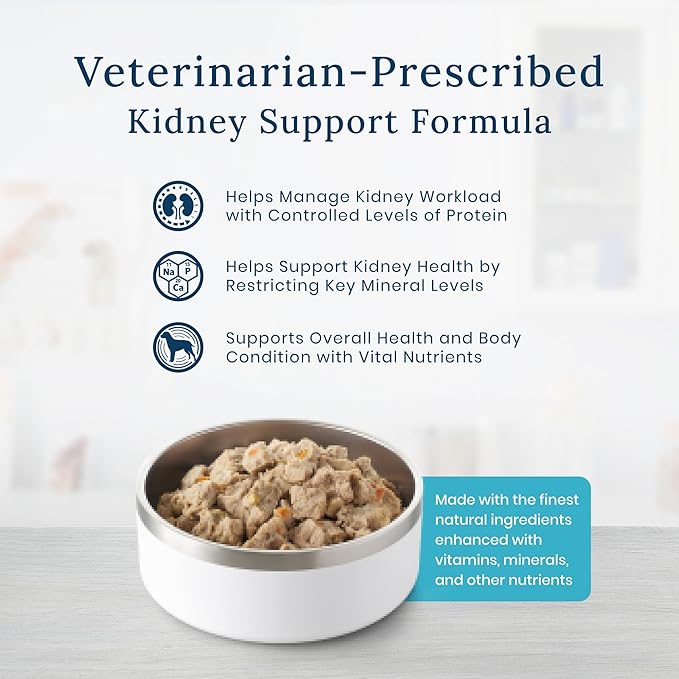 Blue Buffalo Natural Veterinary Diet KS Kidney Support Wet Dog Food, Chicken 12.5-oz cans (Pack of 12)