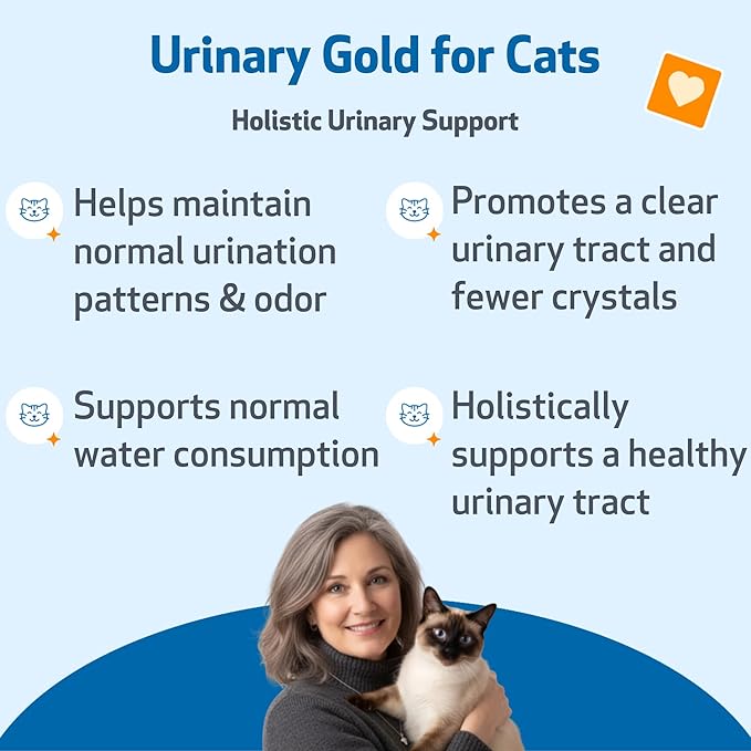 Pet Wellbeing Urinary Gold for Cats - Vet-Formulated Multi-Herb Urinary Tract Support - Feline Bladder Health & Urinary System Wellness - Holistic Cat Supplement - Liquid Formula (4 fl oz (118 ml))