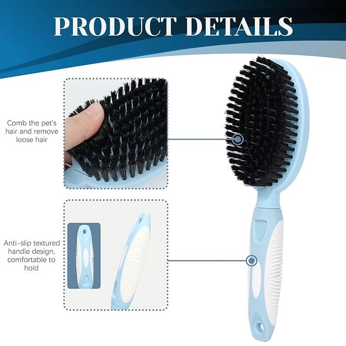 Pet Brush Pet Hair Remover Brush Pet Grooming Tools, Dog Massage Comb with Cute Handle,Cat Supplies, Grooming Self Cleaning Slicker Cat Supplies