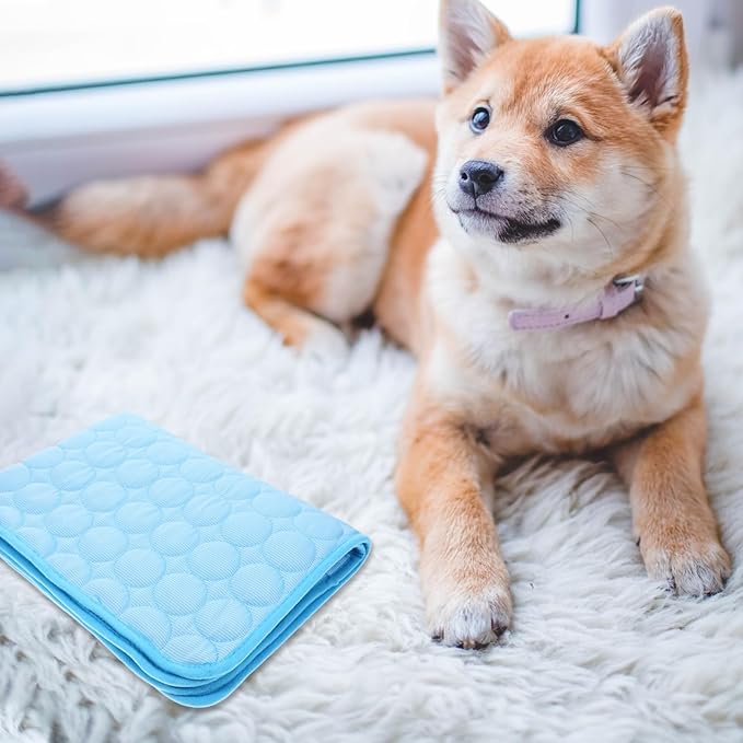 TOYANDONA Pet Cooling Mat for Dogs Large 70x55 Cm Non-Toxic Self-Cooling Pad Washable Dog Sleep Mat Comfortable Supplies