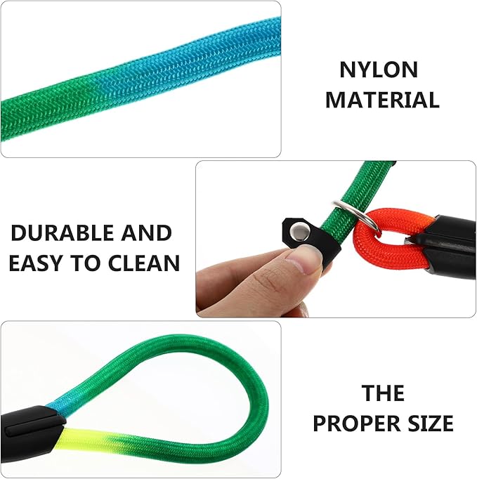 Adjustable Colorful Nylon Dog Leash for Outdoor Walking, Pulling Strap for Small to Medium Puppies, Sturdy Pet Supply Leash for Training and Daily Use