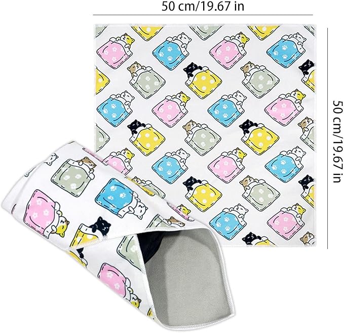 Cat Wrap for Grooming - Self-Adherent Adjustable Blanket Fabric to Wrap Cat, Cat Swaddle Wrap for Nail Trimming | Cat Burrito Wrap, Multifunctional Anti-Escape Bag, Cat Control Mat for Clip Nails