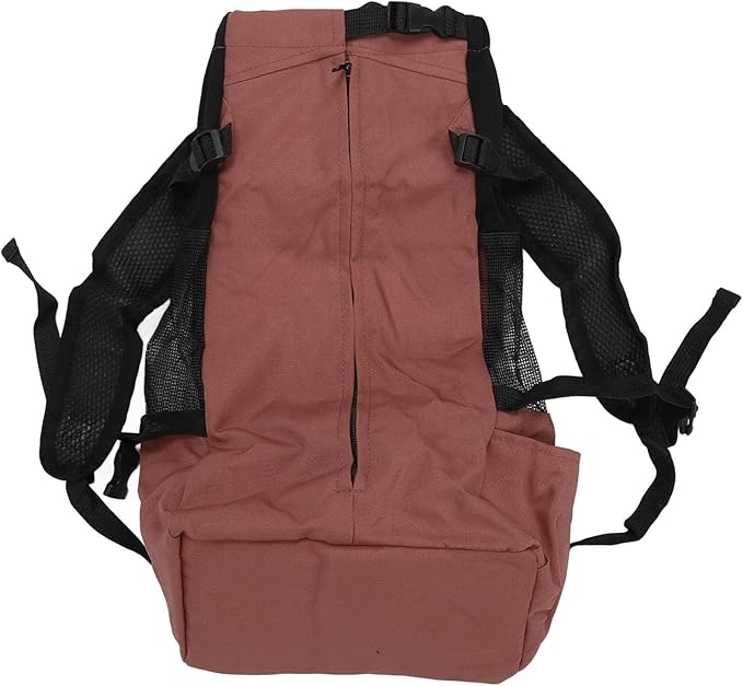 Drfeify Pet Carrier Backpack Ventilated Mesh Comfortable Front Back for Outdoor Traveling Cat Dog Supplies (Brown)