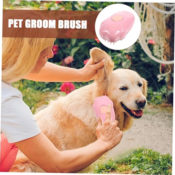 ibasenice 2pcs Cat Steam Brush Dog Bath Scrubber Portable Self- Pet Hair Massage Tool for Pets Grooming for Cats Dogs