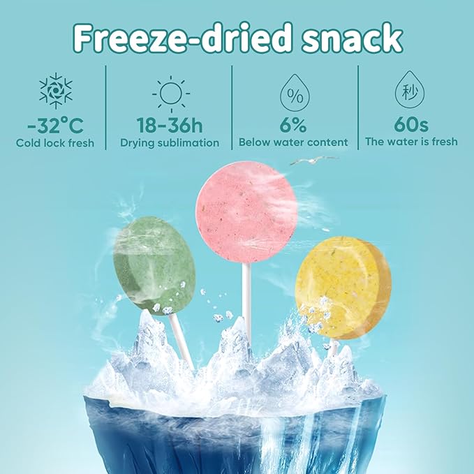 Lollipop Cat Treats, Freeze-Dried Lickable Snacks for Indoor Cats, Natural Soft Puree Wet Snacks Pops, Premium Cat Treats Lollipop Ideal for All Breeds and Ages Cats (Mixed (25 pcs))