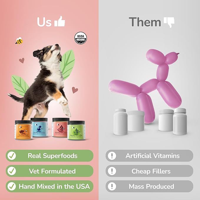 kin+kind Calm Power Supplement for Dogs and Cats – Natural Dog Calming and Cat Calming Support with Organic Chamomile, Thyme, Apple Pomace, Ginger & Coconut – Vet Formulated - Made in USA – 4 oz