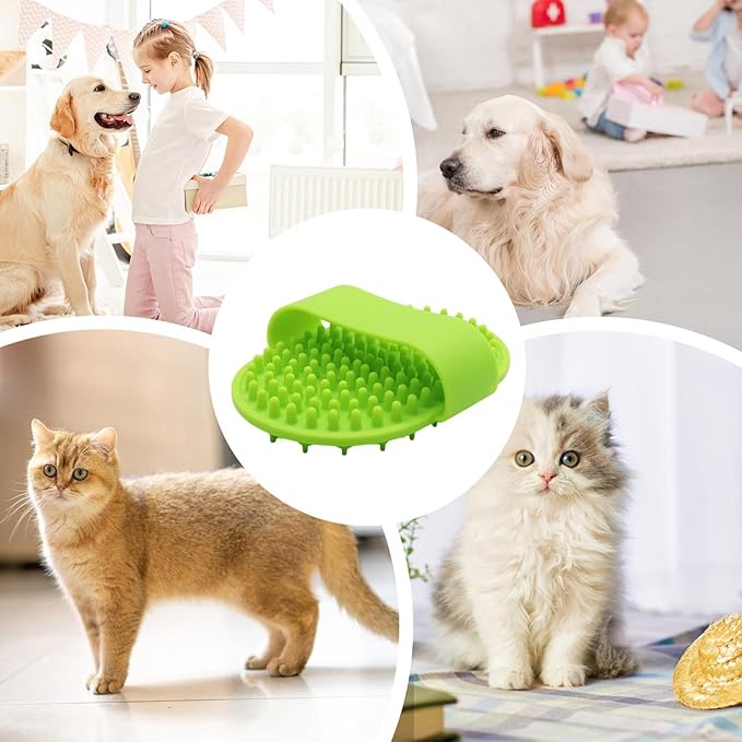 Dog Scrubber for Bath,Soothing Massage Pet Grooming Supplies | Dog Scrubber - for Long Short Haired Puppy Cats Kitten Care