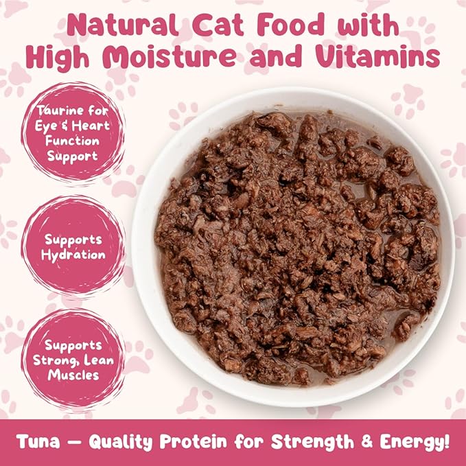 Queen's Cat & NUTRI PLAN Wet Cat Food Gourmet Tuna & Salmon Meat Recipe 5.64 oz Cans, High Protein Taurine Rich, No Added Preservatives or Seasonings, Complete Balanced Nutrition, Pack of 24