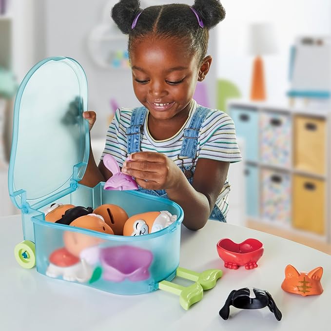 Potato Head Pet-Tato Tots, Pet-Themed Set with 31 Parts and Pieces Plus Rolling Carry Case, Toddler and Preschool Toys for Girls and Boys 2 and Up (Amazon Exclusive)