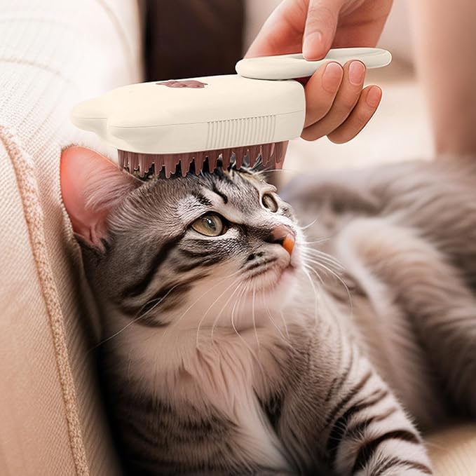 Brosse Vapeur Chat, Multi-Function Cat Grooming Brush Removing Loose Hair, Brosse Poil Chat, Cat Hair Brush For Short, Medium, And Long Pet Hair For Cats And Small (A)