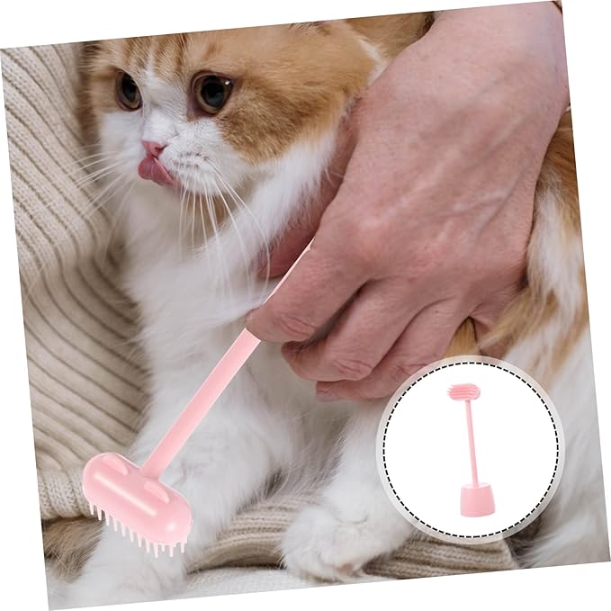 1pcs Massage Brush for Pets Cat Grooming Brush for Shedding Itching Relief Mini Self-massage Tool for Cats Dogs