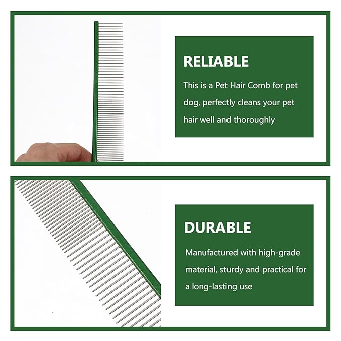 DOITOOL Portable Pet Grooming Comb for Dogs and Cats, Lightweight Aluminum Dematting Hair Comb, Compact Wear-resistant Dog and Kitten Hair Removal Tool for Home Use