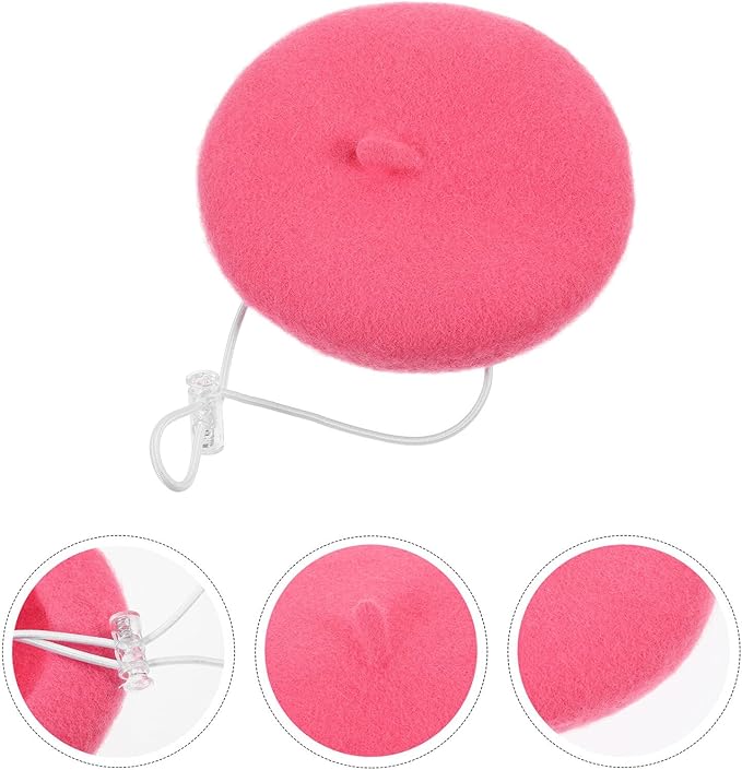 UPKOCH Pet Beret Hat for Dogs and Cats, Small Rose Party Headwear, Cute Puppy and Kitten Photo Costume Accessory for Pet Supplies