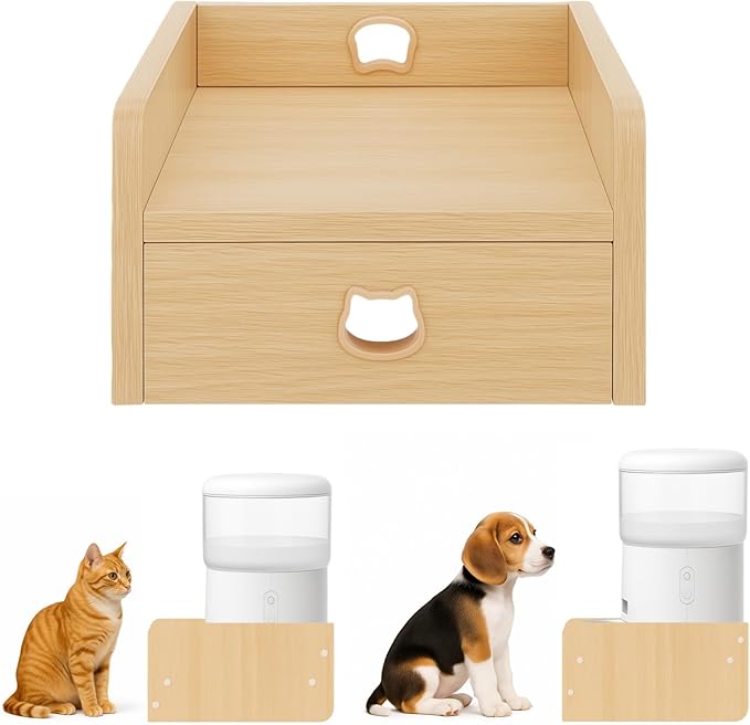 Raised Pet Feeder Stand for Cats & Small Dogs – Adjustable Height, Non-Slip Elevated Base for Most Automatic Feeders & Water Dispensers (Holder Only)