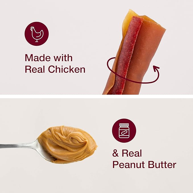 SmartBones SmartSticks with Real Peanut Butter, 25 Count, Treat Your Dog to a Rawhide-Free Chews for Dogs