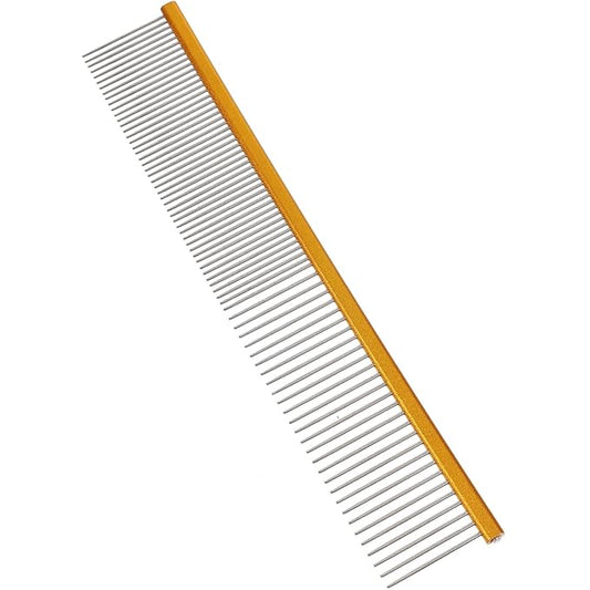 NUOBESTY Pet Comb Dematting Grooming Comb Lightweight Aluminum Small Size for Dog and Cat Hair Care with Tangle Removal Function