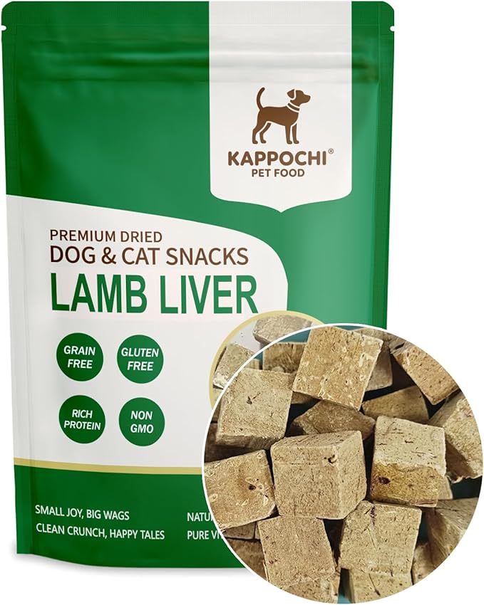Freeze-Dried Lamb Liver Cube Dog Treats, 3.5oz(100.0g), 100% Single Ingredient, High Protein Training Treats, Natural & Raw, No Additives, Grain Free, Gluten Free