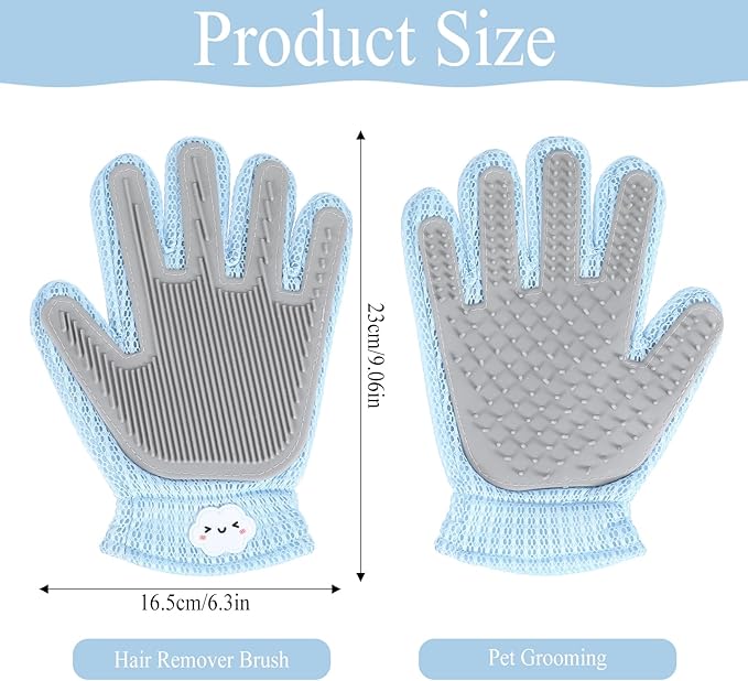 1PCs Cat Grooming Gloves Pet Hair Remover Glove Washing Bath Glove for Cat Dog Pet Grooming Glove for Shedding, Massage Cat Grooming Gloves for Hair Removal