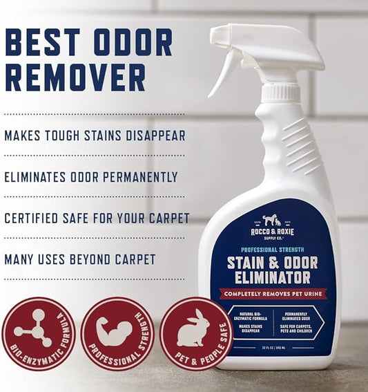 Rocco & Roxie Cat Probiotic Supplements & Stain & Odor Eliminator Bundle