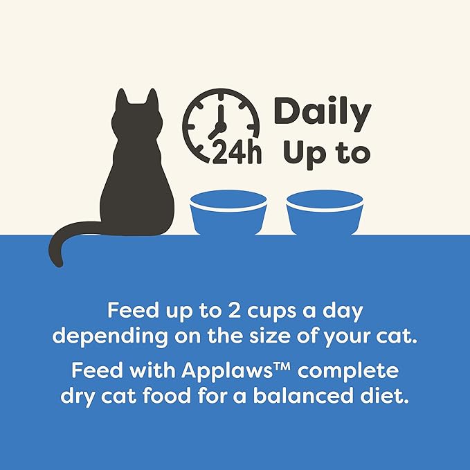Applaws Natural Wet Cat Food in Gravy, Limited and Natural Ingredients, High Protein with No Artificial Additives, Fish Selection in Gravy (16 x 2.12 oz Easy-Open Cups)