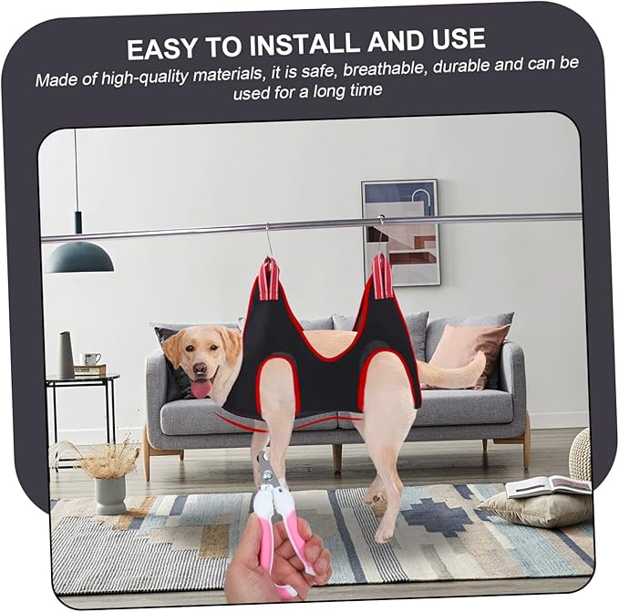 Toyvian PET Grooming Hammock for Cats and Dogs Adjustable Sling for Nail Trimming Random Color for Cat and Dog Grooming Tools