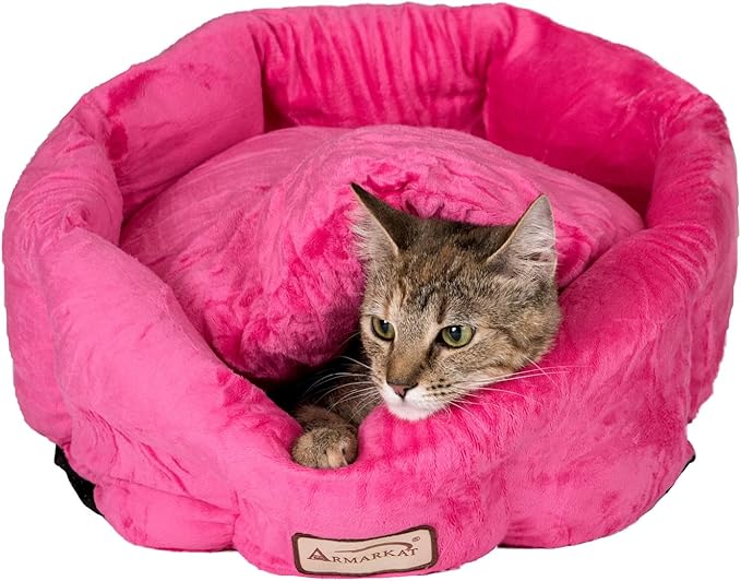 Armarkat C03CZH Cozy Pet Bed 15-Inch Diameter, Pink