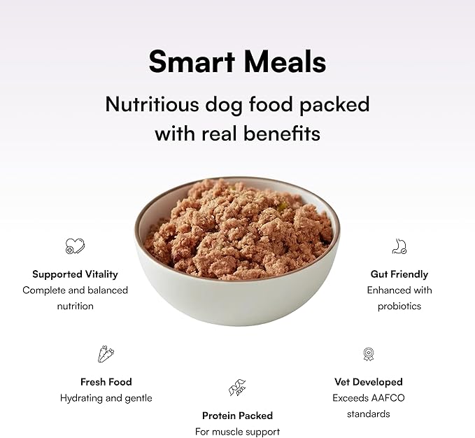 Pawco Fresh Dog Food – Supports Energy, Digestion & Overall Health – Blueberry Recipe with Spinach, Carrots, Flaxseed, Antioxidants & Probiotics – GreenBites – Pack of 8 x 17oz
