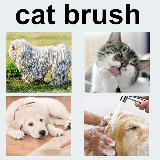 Cat Grooming Brush | Gentle Cleaning Massage Tool - Pet Comb Massage Bath Brush - for Bathing Indoor Washing Wet Outdoors Kitten Puppy Dog