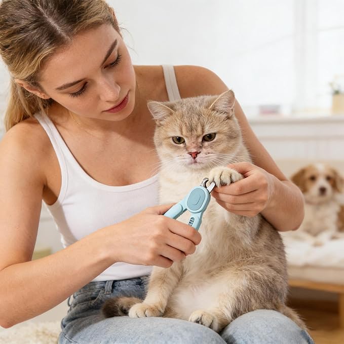 Dog Nail Clippers | LED Lighted Animals Grooming Tool | Nail Clippers for Small Dogs | for Medium Large Breeds Puppy Kitten Animals Home Bathroom Shelter