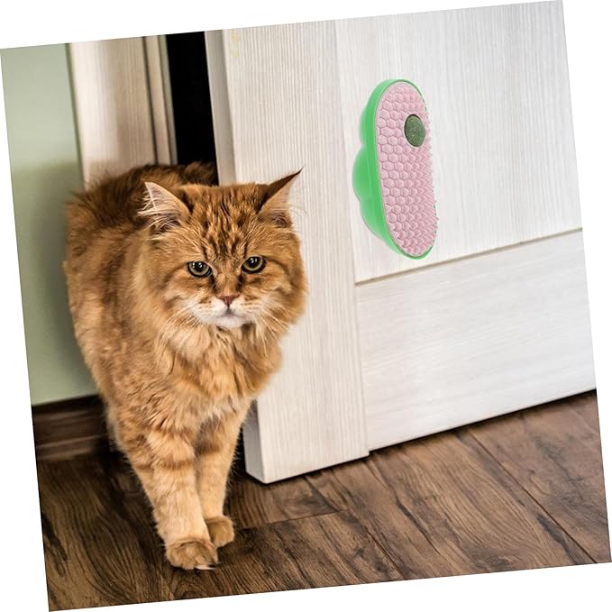 BESPORTBLE Cat Self Sticky Massage Comb Wall-mounted Cat Scratcher Toy Lightweight Grooming Aid Space-saving Design for Play and Self-care