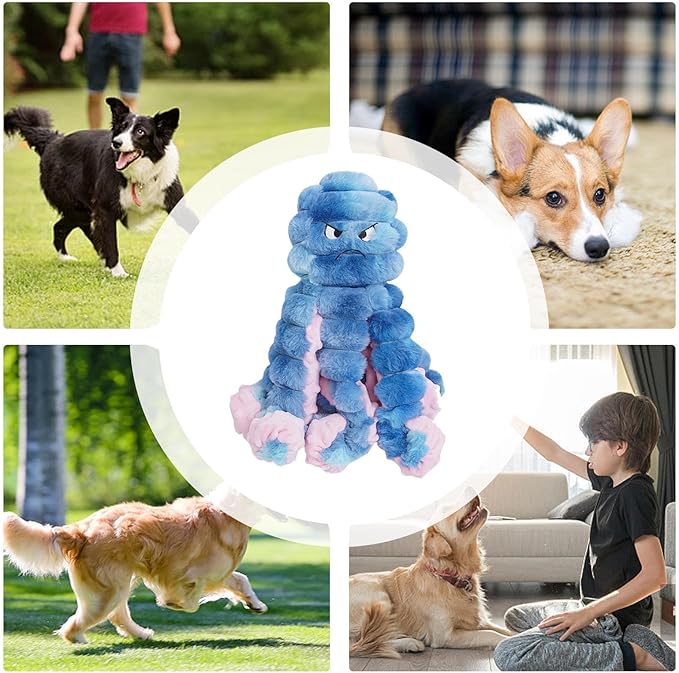 Puppy Toys | Octopus Shape Chew Resistant Plush Squeaker Puppy Chew Toy with Squeaker for Small Breed Indoor Outdoor Park Walking