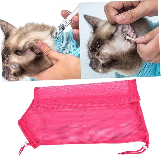 Yardwe Multi-Functional Cat Grooming Bag PET Bathing Bag Adjustable Straps Durable Waterproof Material for Nail Trimming Cat Grooming Supplies