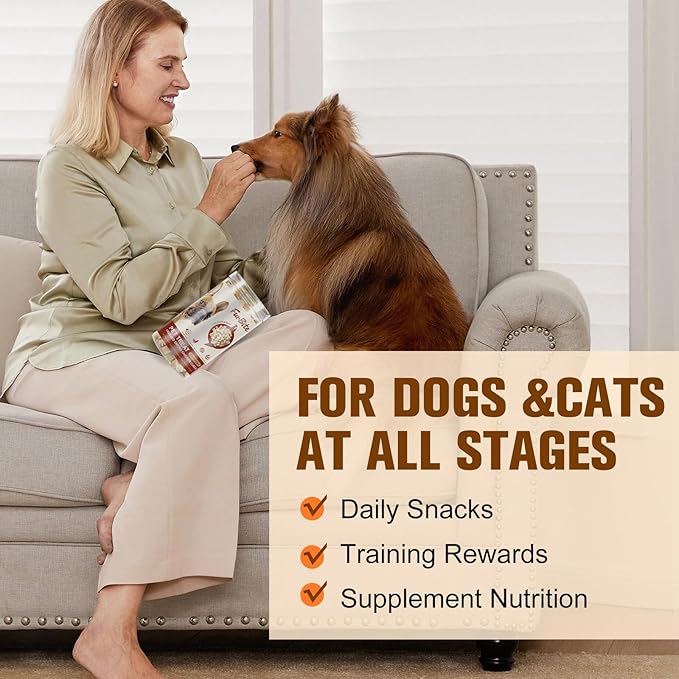 Freeze Dried Chicken Breast Treats for Dogs and Cats, Pet Training Dehydrated Snack for Dogs,Natural Single Ingredient High Protein Chickens Breast Snacks,Jerky Chews for Dog