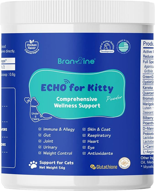Wellness&Skin Support Echo for Kitty - 12 Health Benefits/Itching, Atopy, Allergy, Inflammation (54g)