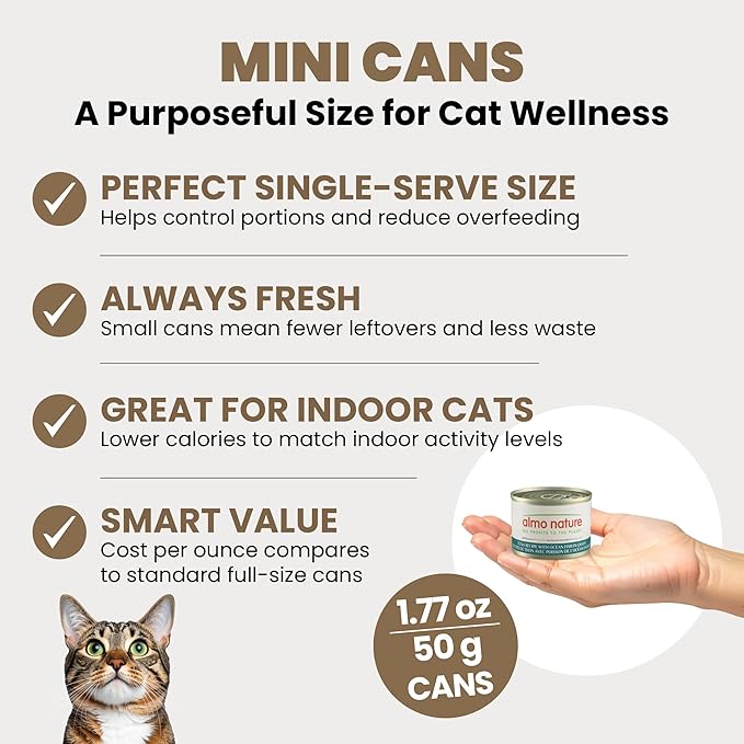 almo nature Supportive Formulas Golden Age HQS Tuna & Ocean Fish in Gravy Wet Cat Food, 1.77-oz can, case of 6 (Pack of 4)