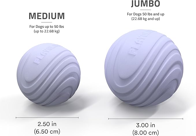 Playology Dog Toys | Dual Layer Ball Durable Chew Toy for Aggressive Chewers | Jumbo Lamb Scented Toy - Easy to Clean and Made from Non Toxic Materials