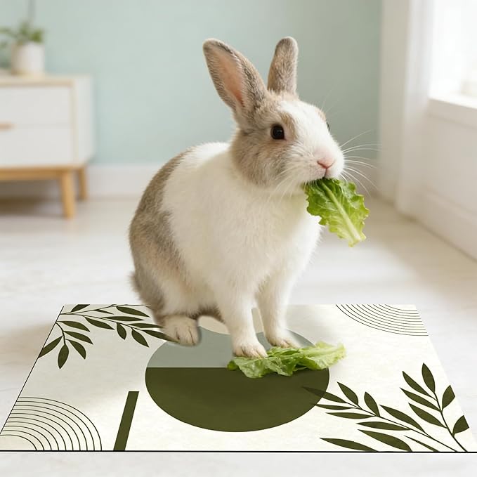 GLOBLELAND Bohemia Leaves Pet Food Mat for Floors 11.8×20 inch Dogs Food Mats Absorbent Dog Bowl Mat Quick Dry Dog Cat Pet Placemats Pets Supplies for Water Dispenser