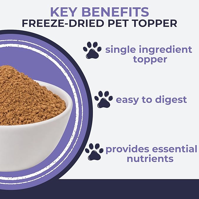 Momentum Carnivore Nutrition Freeze-Dried Pork Heart Pet Food Topper – Single-Ingredient, All-Natural Topper – High-Protein for Dogs and Cats, Grain-Free and Made in The USA– (3.75 oz Bag)