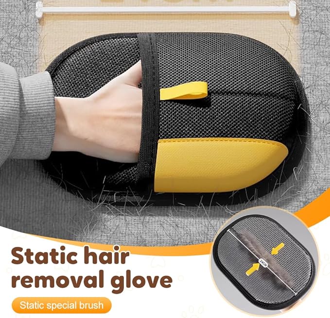 Pet Hair Removal Glove for Cats & Dogs, Electrostatic Gloves Pet Hair Removal, 2025 Upgraded Double Sided Reusable Dogs Cats Hair Grooming Gloves for Couch Furniture Carpet Curtain (3)