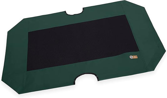 K&H Pet Products Original Pet Cot Replacement Cover (Cot Sold Separately) Green/Black X-Large 50 X 32 Inches