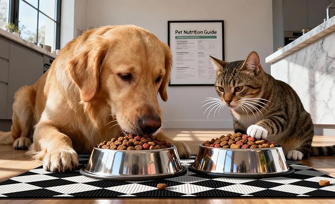 Dog Food Mat, Absorbent Waterproof Non-Slip Pet Cat Bowl Feeding Mat for Food & Water Pet Supplies 12 * 20"