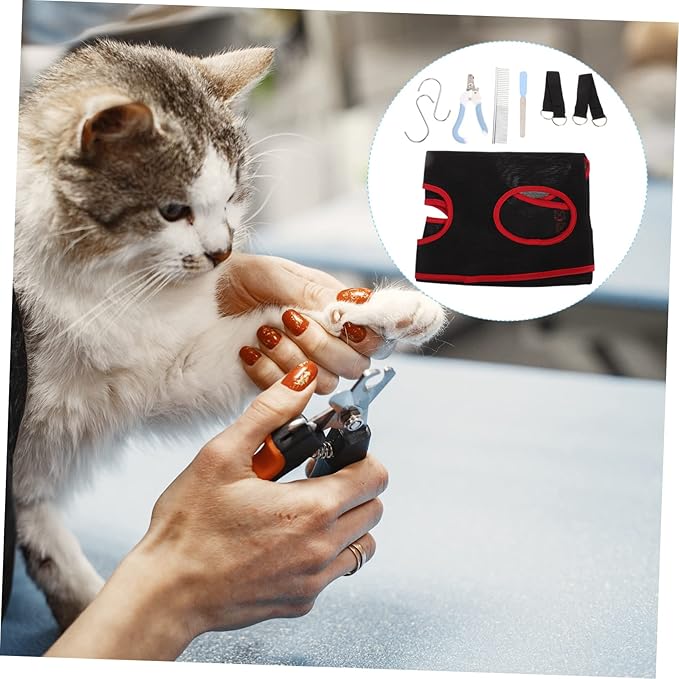 1set Pet Grooming Hammock for Cats Dogs Lightweight Nail Clipper Sling Accessories for Easy Grooming and Nail Trimming Pets