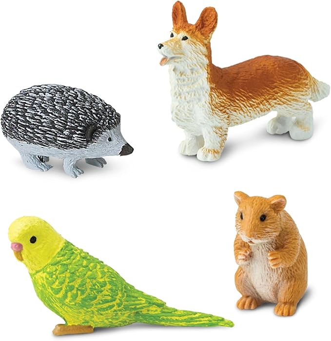 Safari Ltd. Pets Bulk Bag - Set of Miniature Toy Pet Figurines - 48 Piece Collection for Boys, Girls & Kids Age 3+
