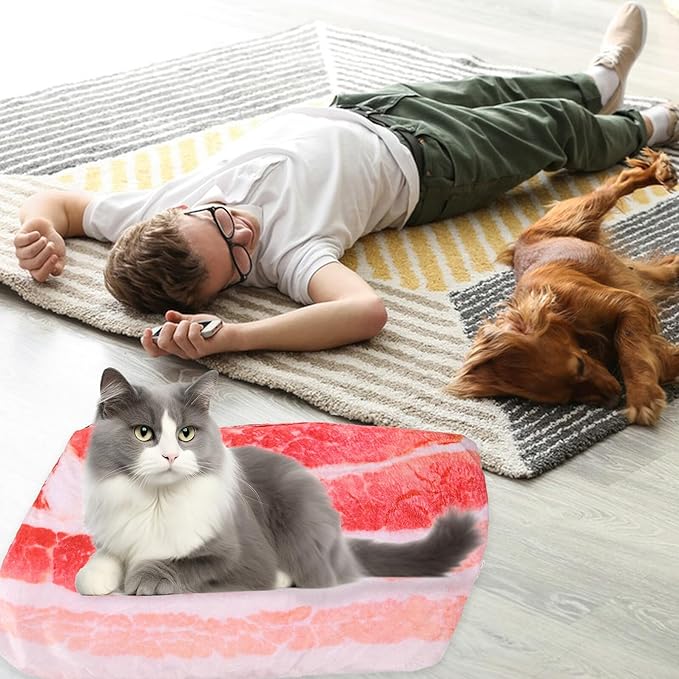 KALLORY Pet Bed Mat Thickened Non-Slip Sleeping Pad Cushion for Small Dogs and Cats Indoor Crate Use Pet Supplies
