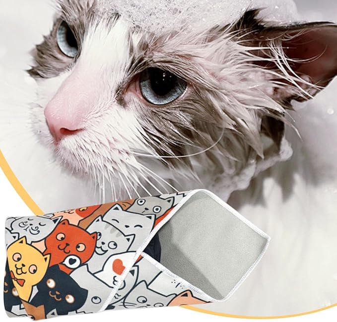 Cat Wrap - Self-Adherent Cat Blanket for Cutting Nails | Anti-Scratch Control Multifunctional Anti-Escape Washing Grooming Indoor Clip Nails Clean Ears Animal Trimming Clipping