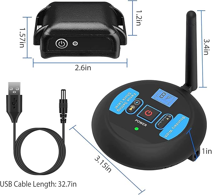 Wireless Fence for Dogs - Rechargeable and Waterproof Shock Collar - Electric Pet Fence for Stubborn Dogs - Safe Effective No Randomly Over Correction - Boundary Fence System for All Dogs,for1dogs