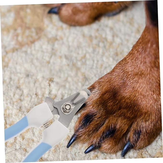 POPETPOP 2-Piece PET Nail Clipper Set Professional Dog Cat Nail Trimmers with File Portable Easy to Use for Home Grooming